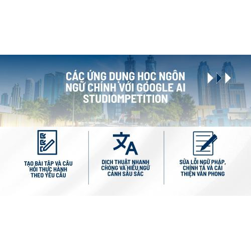Các ứng dụng học ngôn ngữ chính với Google AI Studio