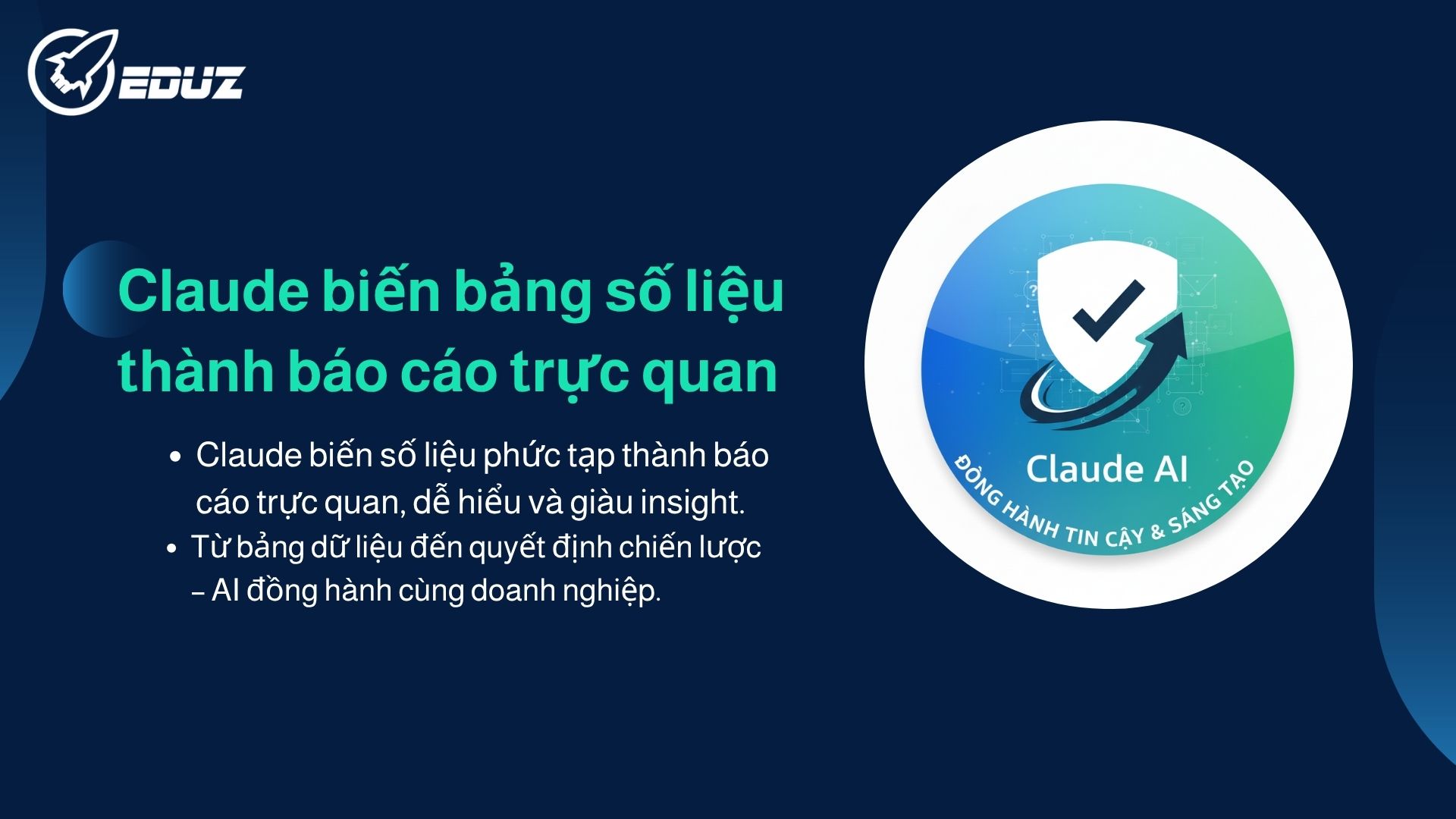 3. Claude biến bảng số liệu thành báo cáo trực quan