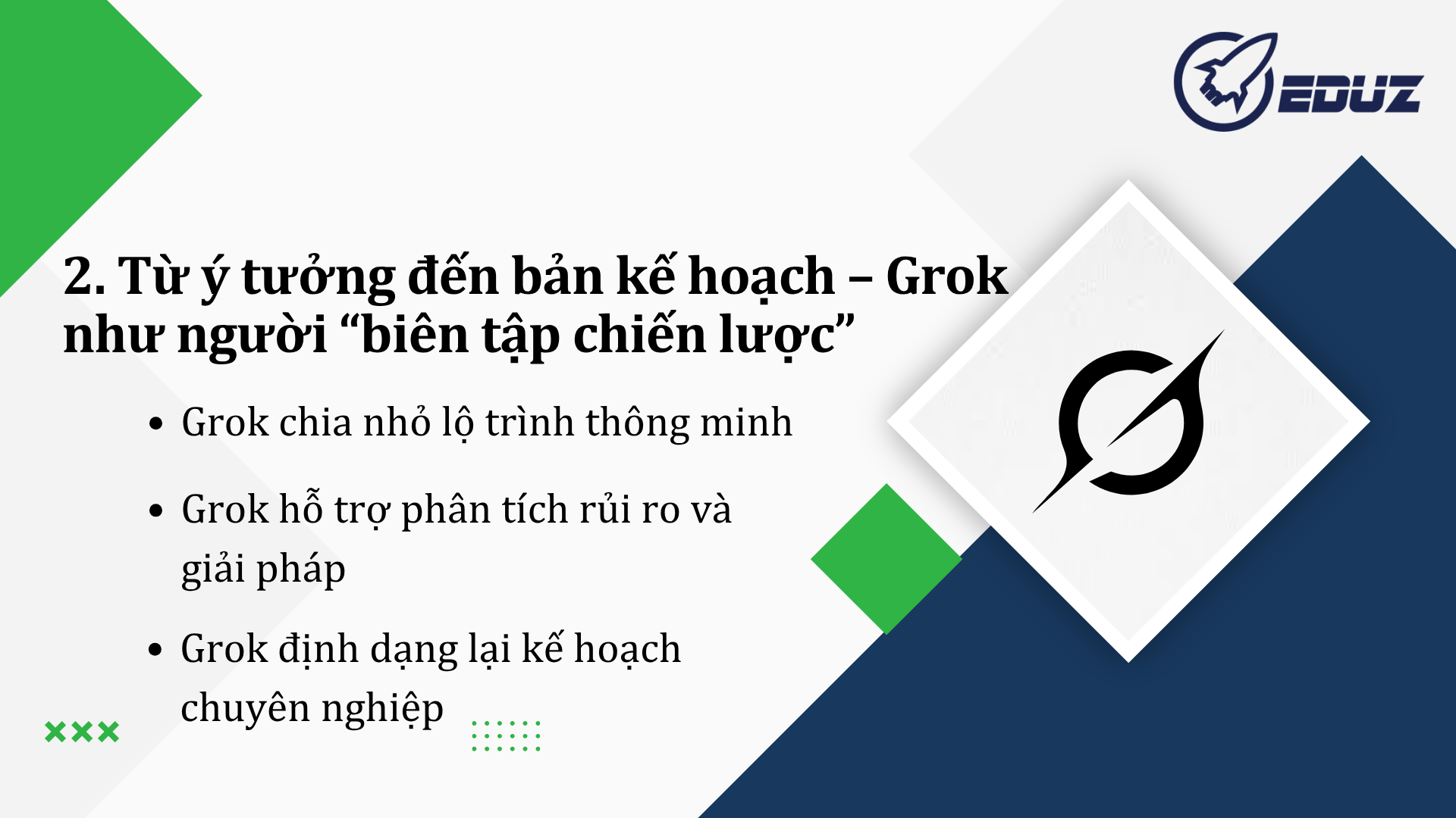 2. Từ ý tưởng đến bản kế hoạch – Grok như người “biên tập chiến lược”