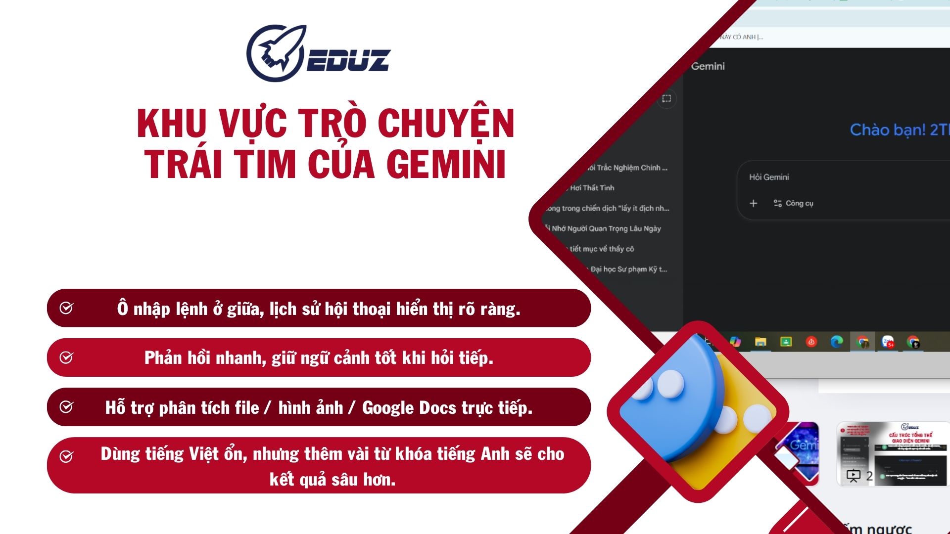 3. Khu Vực Trò Chuyện – Trái Tim Của Gemini