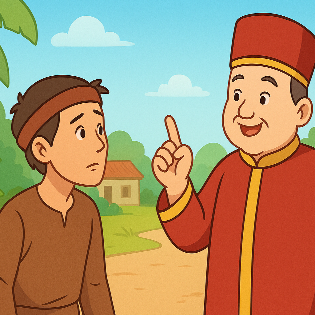 Em nghĩ vì sao anh nông dân vẫn cố gắng làm việc chăm chỉ và nghe lời phú ông cho đến khi chặt đủ trăm đốt tre?