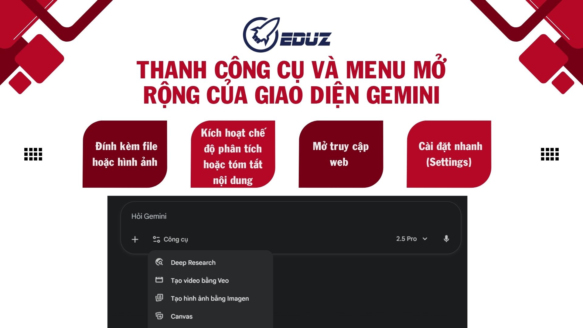 4. Thanh Công Cụ Và Menu Mở Rộng