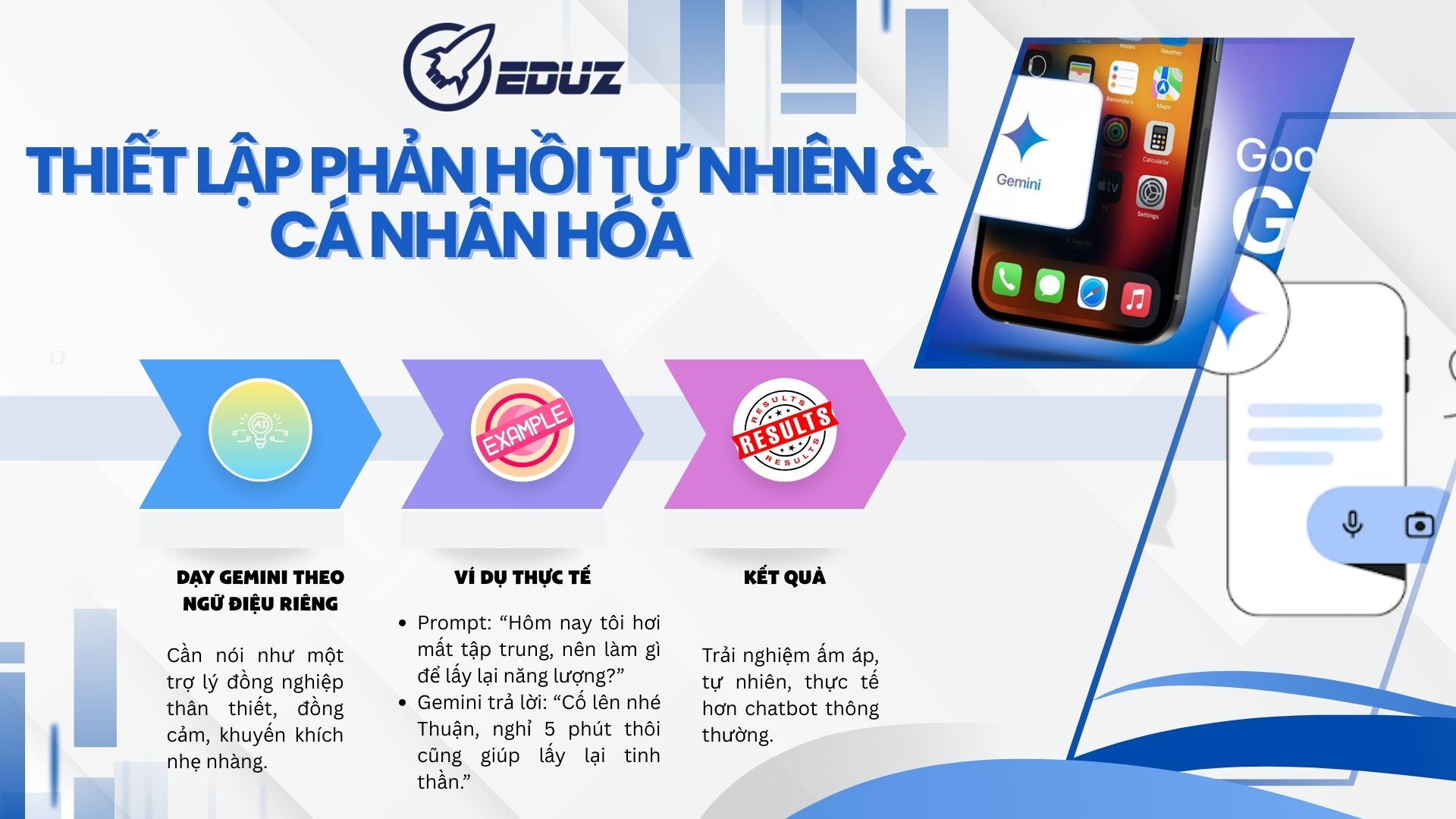 3. Thiết lập phản hồi tự nhiên và cá nhân hoá