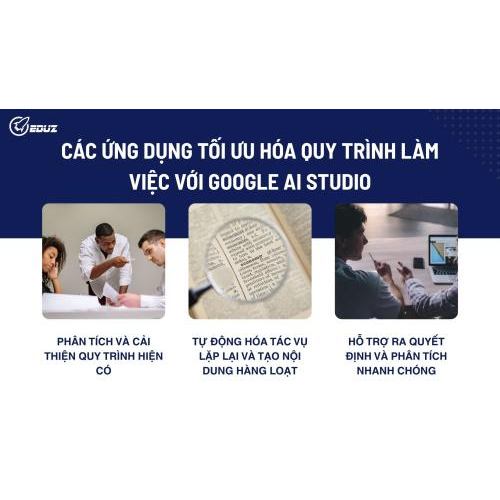 Các ứng dụng tối ưu hóa quy trình làm việc với Google AI Studio