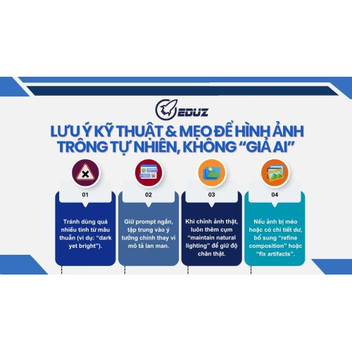 5. Lưu ý kỹ thuật và mẹo để hình ảnh tự nhiên, không “giả AI”