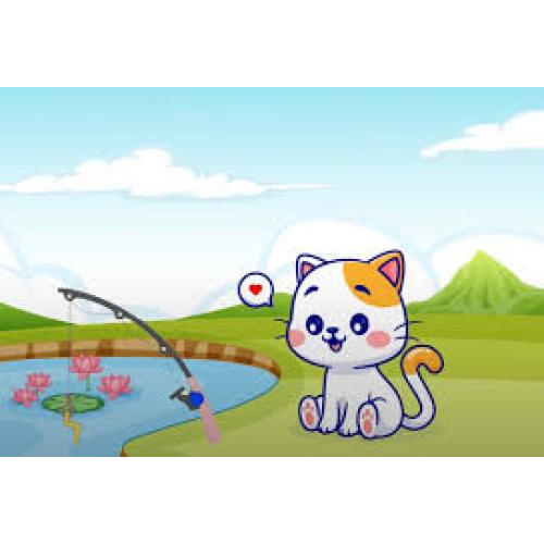 Câu chuyện: Mèo con câu cá