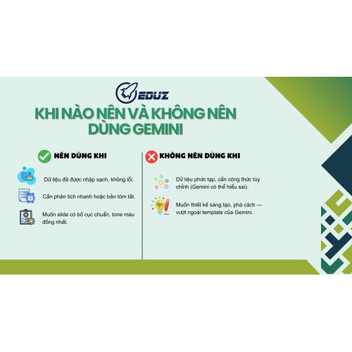 4. Kinh nghiệm thực tế: Khi nào nên và không nên dùng Gemini