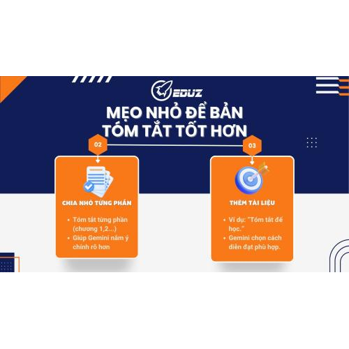 5. Mẹo nhỏ để bản tóm tắt tốt hơn