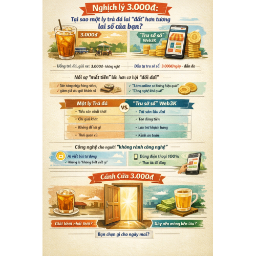 So sánh thực tế: Trà đá và “Trụ sở số”